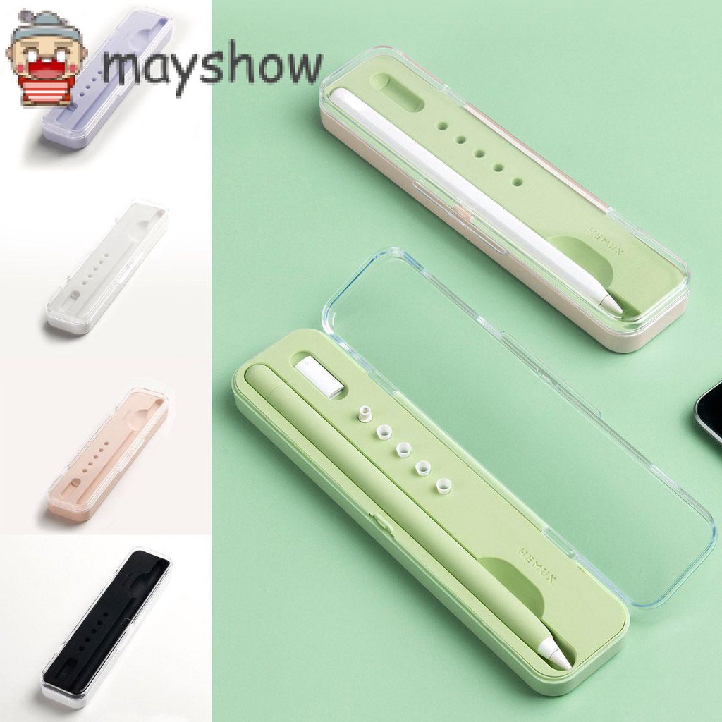 MAYSHOW Shockproof Stylus Pen Cover Pencil Holder Protective Tablets Pen Cases Office Accessories Portable Travel Silicone Storage Box/Multicolor