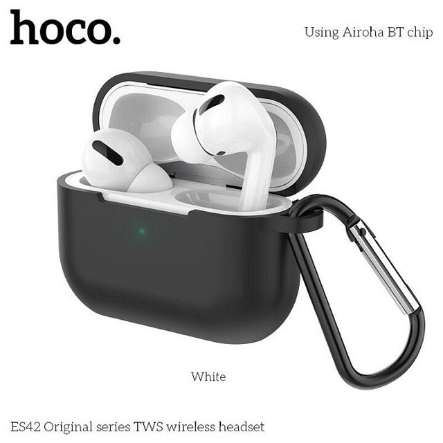 Tai nghe đôi Bluetooth True Wireless Hoco ES42 V5.0 - Hỗ trợ sạc không dây (Trắng)