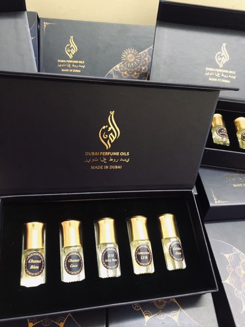 Sét lăn tinh dầu Dubai Angle concentrated Parfume cao cấp 5 mùi cả nam và nữ 25 ml