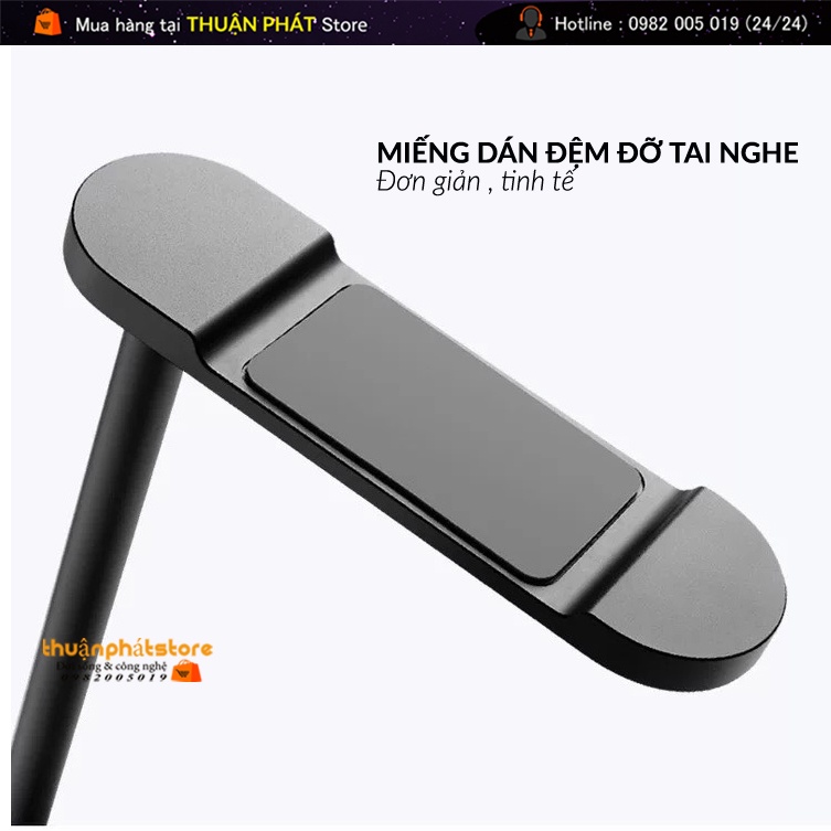 Giá Đỡ Tai Nghe - Kim Loại Nguyên Khối , Thân Đỡ 25Cm - Thiết Kế Chân Vuông Hợp Kim Nhôm Sang Trọng
