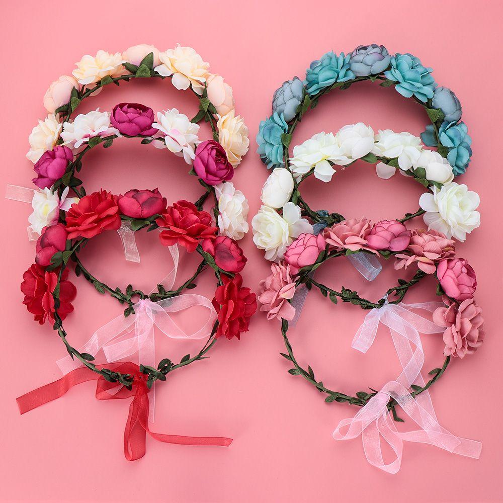 BEAUTY Women Flower Crown Photo Props Girls Wreath Festival Headbands Bridal Garland
