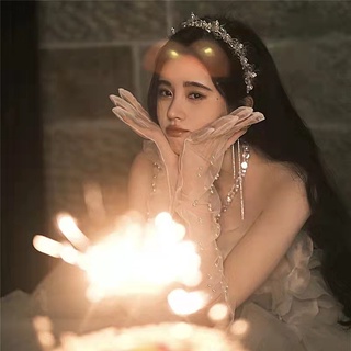 Ju Jingyi Băng Đô Cài Tóc Đính Hạt Pha Lê Hình Hoa Phong Cách Công Chúa Siêu Thơ Mộng