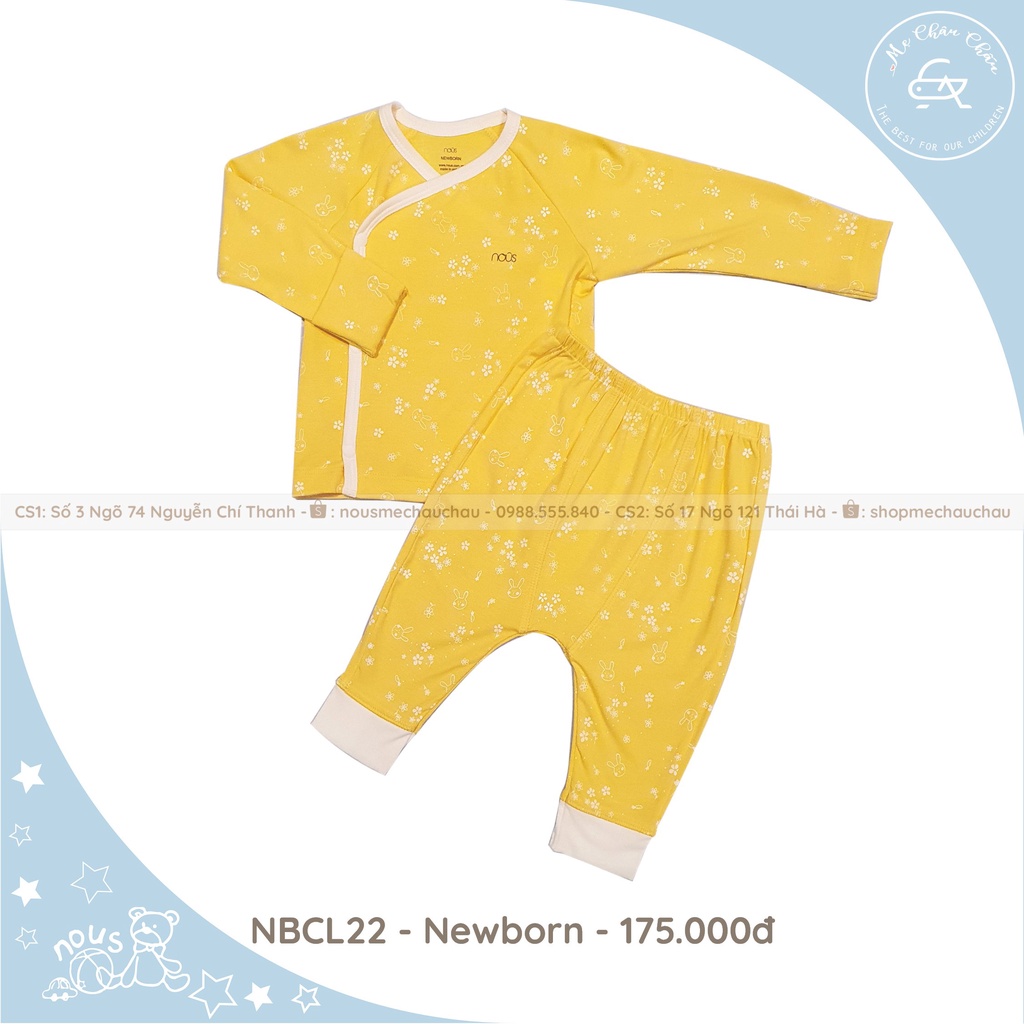 [Đủ Mẫu]Bộ Quần Áo Sơ Sinh Nous Cài Thẳng Nous+Cài Lệch Nous+Body có Tất Nous Chất Petit Size Sơ Sinh ( Size Newborn NB)