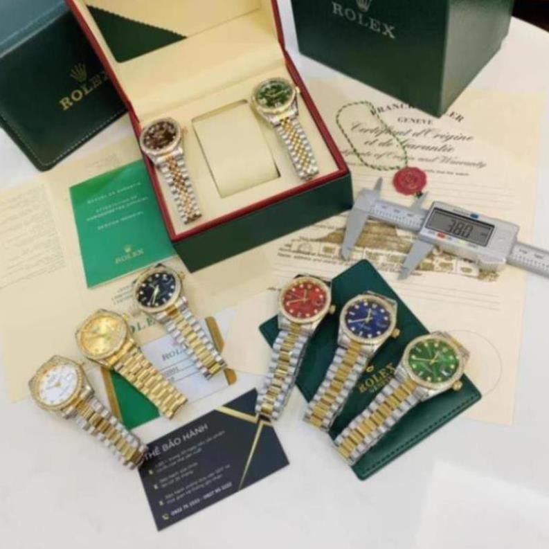 Đồng hồ nam Rolex - viền đá dây kim loại chống nước - DH501 Shop450 | BigBuy360 - bigbuy360.vn