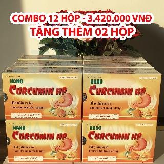 [TẶNG 2 HỘP] Combo 12 Hộp Nano Curcumin HP Học Viên Quân Y - Từ Nano Curcumin, Khương Hoàng, Bạch Truật, Hoài Sơn