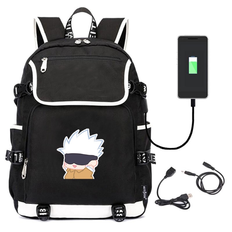 Balo nắp ngang in hình JUJUTSU KAISEN VER TẬP THỂ DỤC anime chibi thiết kế thông minh đi học cho nam nữ