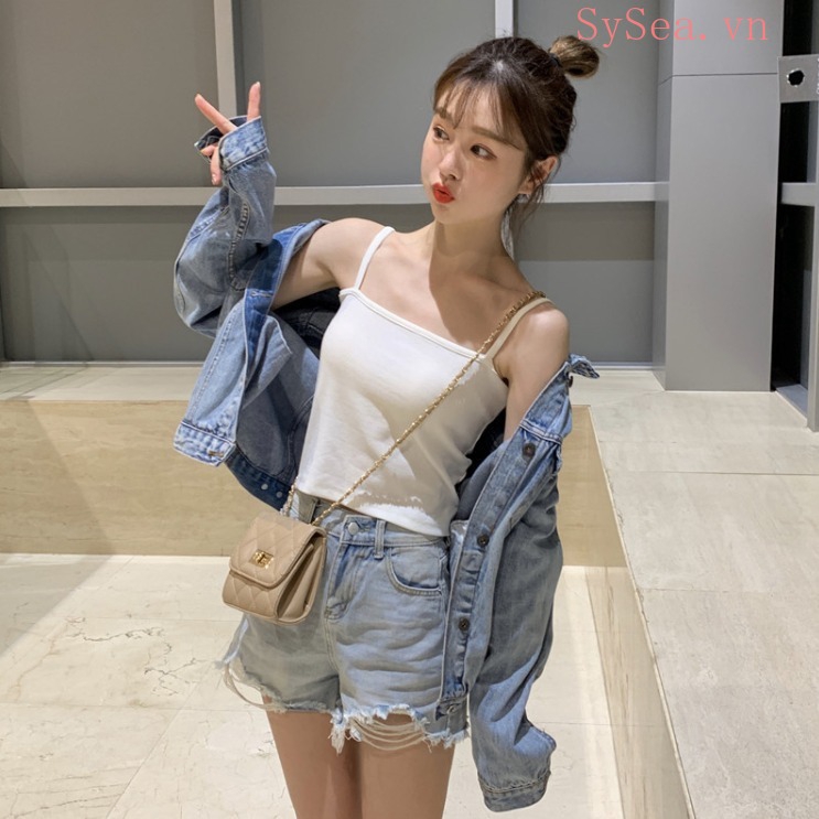 Áo thun không tay cổ vuông quyến rũ cho nữ | BigBuy360 - bigbuy360.vn