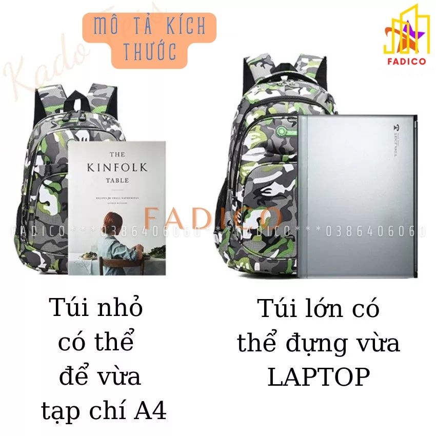 [Hcm]Balo rằn ri du lịch,đi học,đi chơi cực ngầu phong cách unisex-Fadico