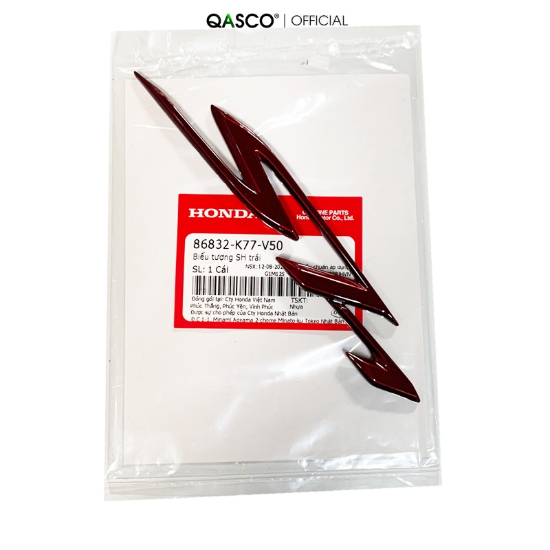 Tem Logo nổi HONDA SH 125 / 150 bên trái (2016-2019) (ĐỎ)  QA(86832K77V50) _( 379)