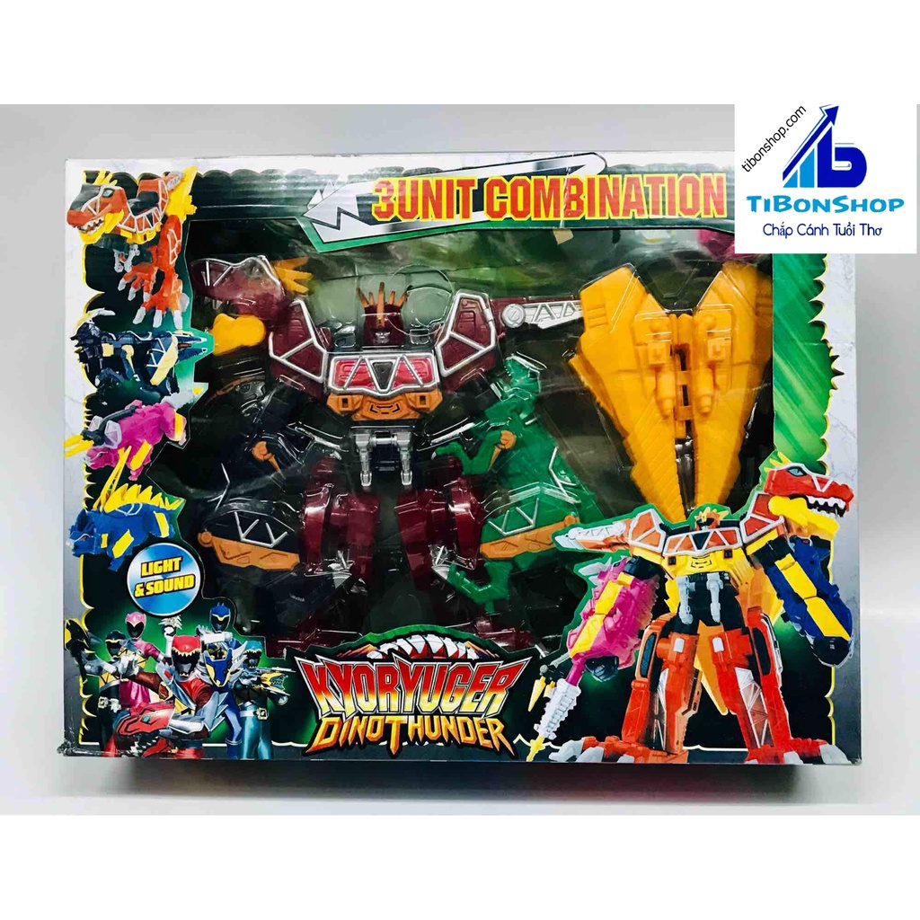 Hộp Robot lắp ráp biến hình siêu nhân điện long Kyoryuger