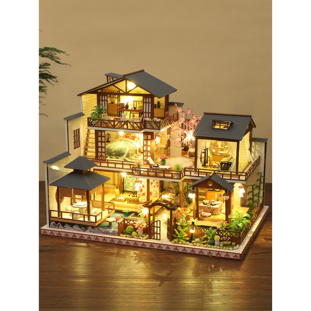 Kèm Mica và keo dán gỗ - Mô hình nhà gỗ búp bê Dollhouse DIY - P008 Mori_no Garden