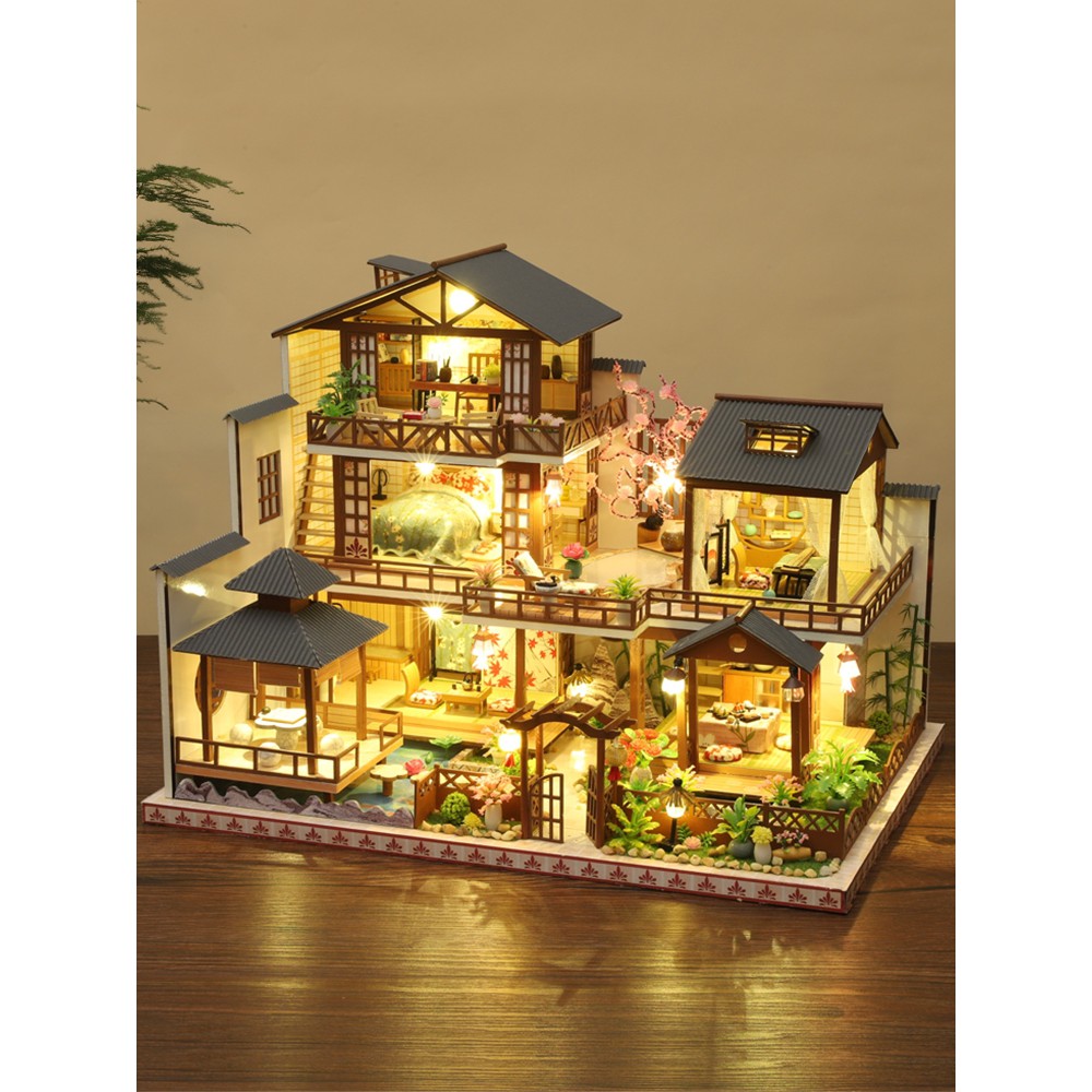 Kèm Mica và keo dán gỗ – Mô hình nhà gỗ búp bê Dollhouse DIY – P008 Mori_no Garden