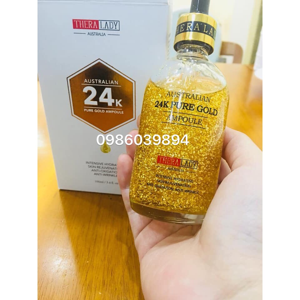 Serum Australia 24k Pure Gold Ampoule 100ml (serum vàng 24k cao cấp Thera Lady Úc)