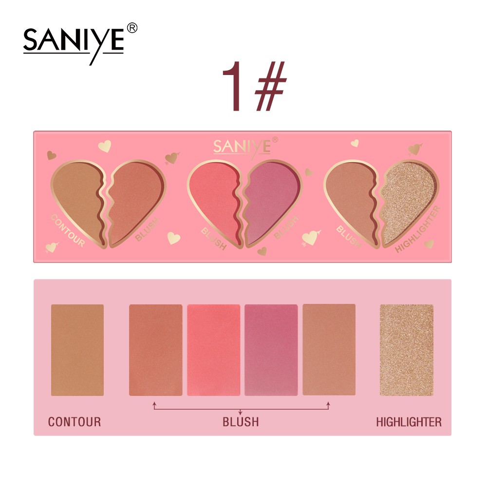 Bảng Phấn Trang Điểm SANIYE E0332 3 Trong 1 Gồm Phấn Má Hồng + Tạo Khối + Bắt Sáng 15g | BigBuy360 - bigbuy360.vn