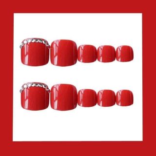 Bộ 24 móng chân giả kèm keo + dũa móng tay0