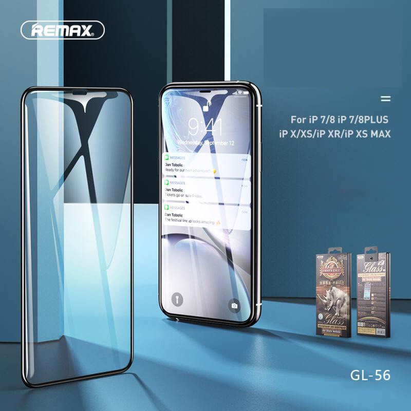 THÁCH THỨC MỌI VA ĐẬP- IPHONE 11 PRO MAX /11PRO / Iphone11/ XS MAX / XS / X/ 8PLUS/ 7PLUS KÍNH CƯỜNG LỰC REMAX FULL MÀN