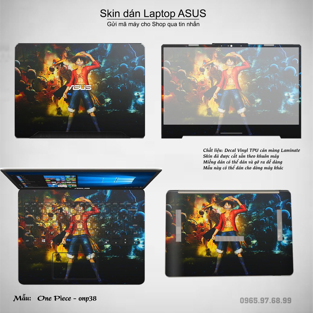 Skin dán Laptop Asus in hình One Piece nhiều mẫu 23 (inbox mã máy cho Shop)