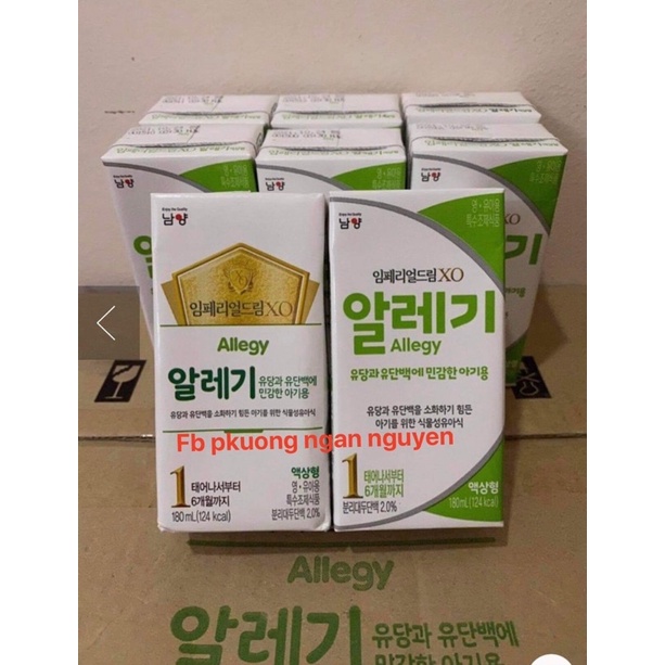 Sữa Xo Allegy Số 1 Cho bé dị ứng đạm bò hộp 180ml