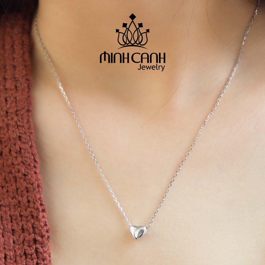 Dây Chuyền Bạc Ta Tim Phồng Mini Xinh Xắn - Minh Canh Jewelry