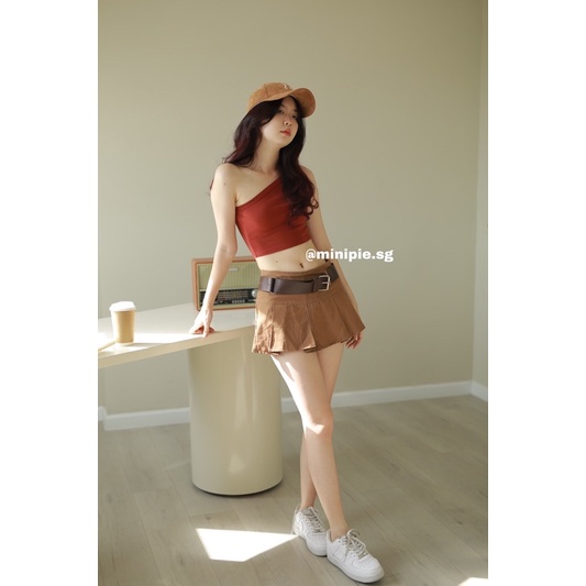 Áo Croptop Nữ Kiểu Lệch Vai Ôm Body Tôn Dáng - Minipie
