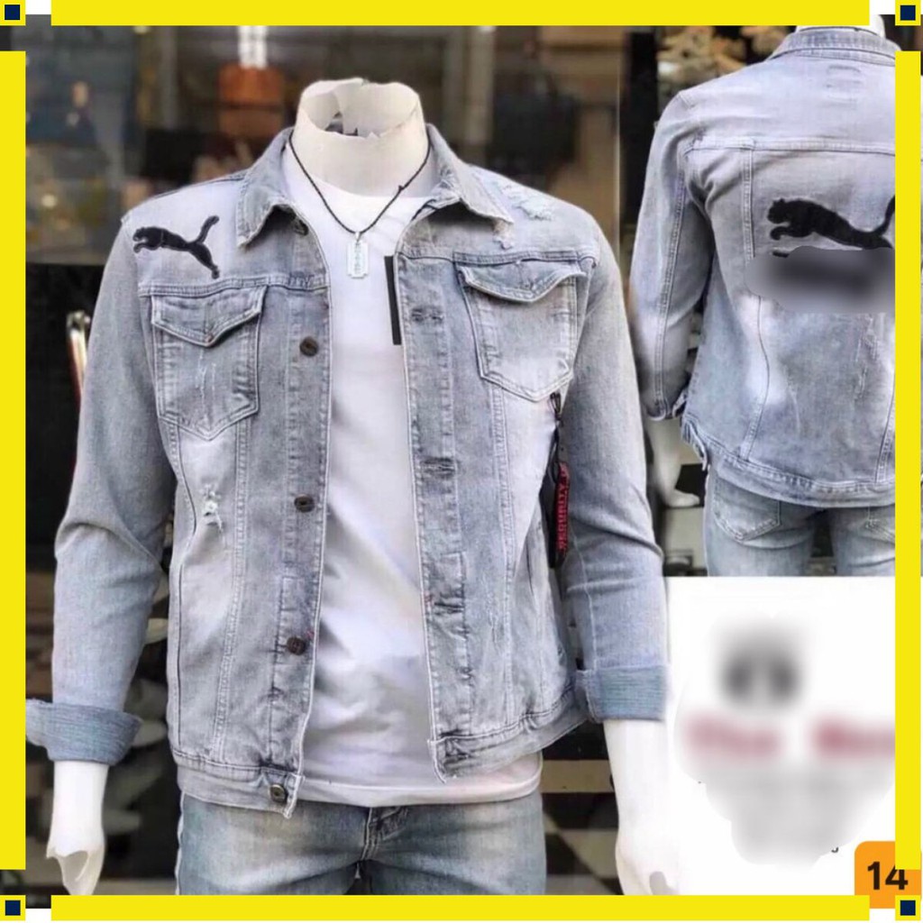 Áo Khoát Jean Nam Cao Cấp, Áo Bò Nam Chất Jean Mẫu Mới Phong Cách HG314