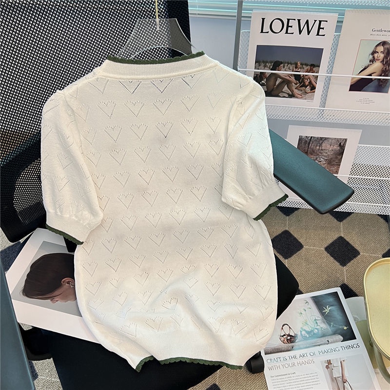 Áo dệt kim Pure Cube tay ngắn thiết kế mới thời trang mùa hè dành cho nữ