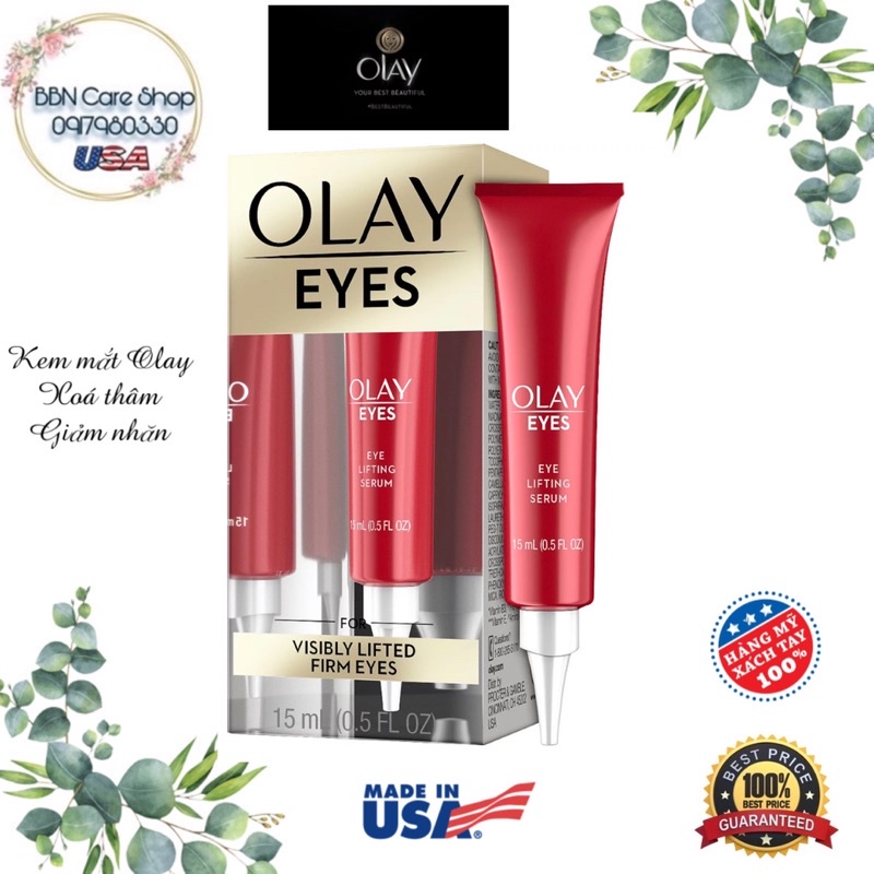 Serum dưỡng mắt Olay Visibly Lifted Firm Eyes 15ml