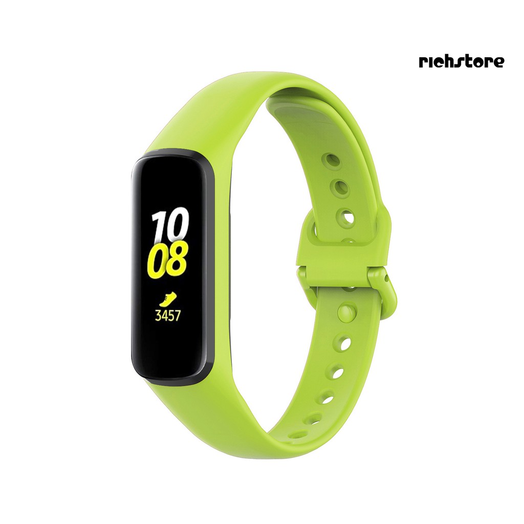 Dây Đeo Silicon Màu Trơn Cho Đồng Hồ Thông Minh Samsung Galaxy Fit 2