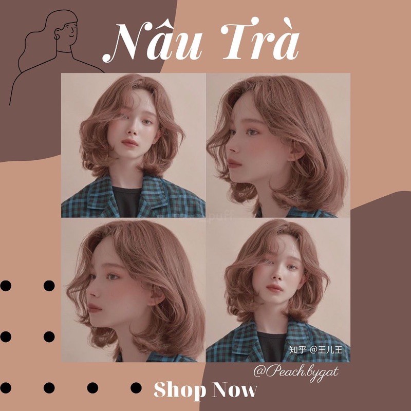 Thuốc nhuộm NÂU TRÀ peach.bygat,peach.bygat,peach.bygat | BigBuy360 - bigbuy360.vn