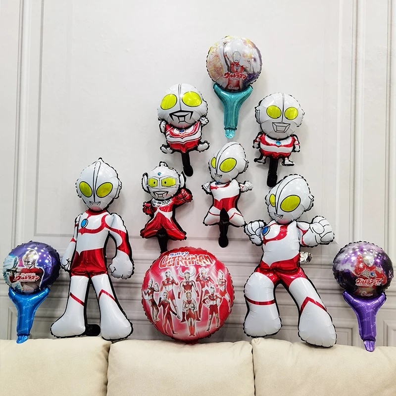 Bong Bóng Lá Nhôm Hình Ultraman 3D 78 * 45CM Trang Trí Tiệc Sinh Nhật