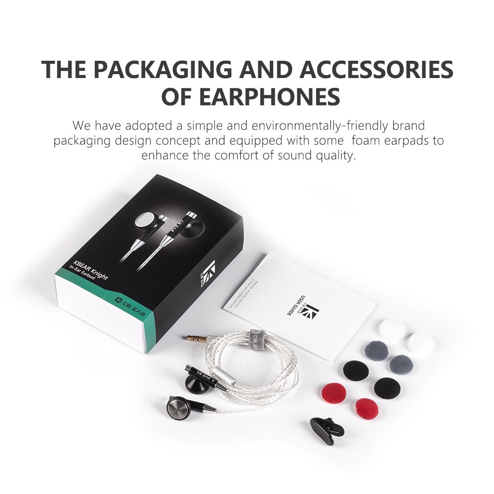 Kbear Knight Flagship Earbud 15.4mm Dynamic Driver Headset HIFI Metal Earphone Flagship Earbud KB06