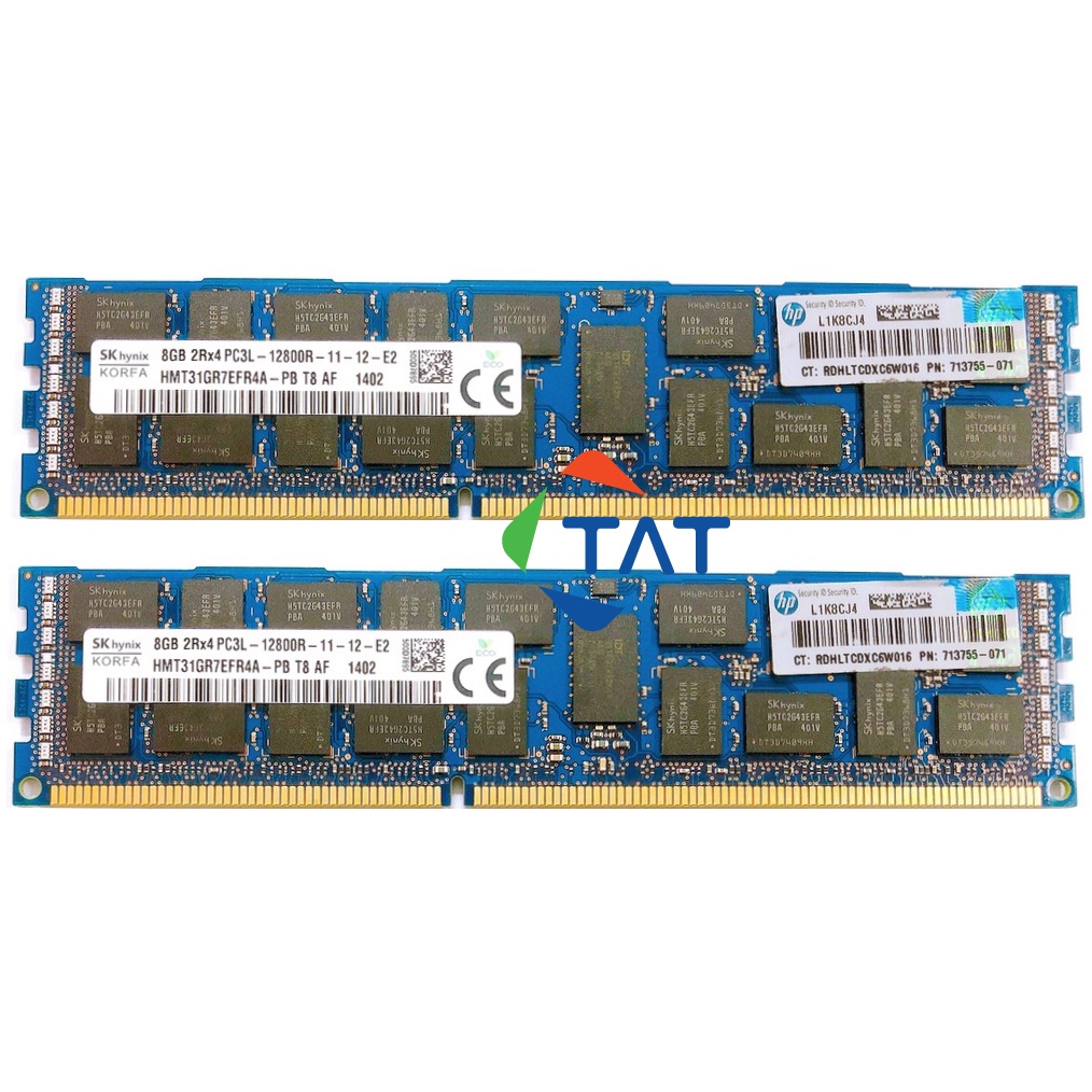 Ram ECC Hynix 8GB DDR3 1600MHz PC3L-12800R 1.35V Registered Dùng cho Server Workstation