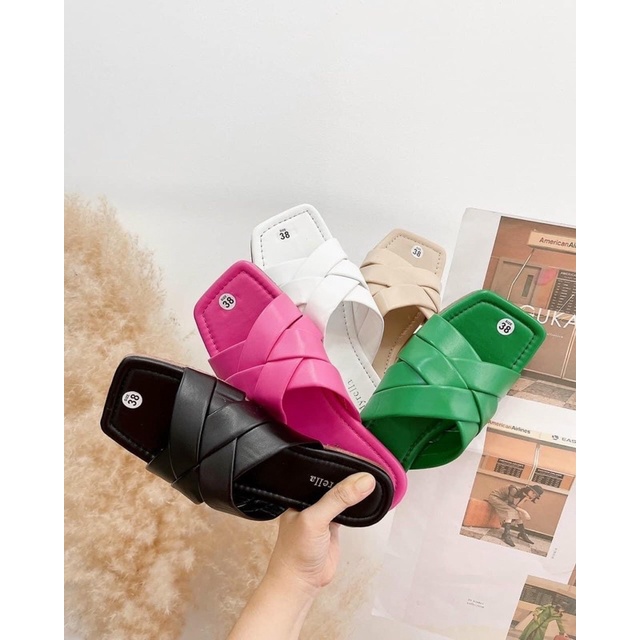 Dép lê dây đan chéo có bigsize 35-43 kèm hình thật.