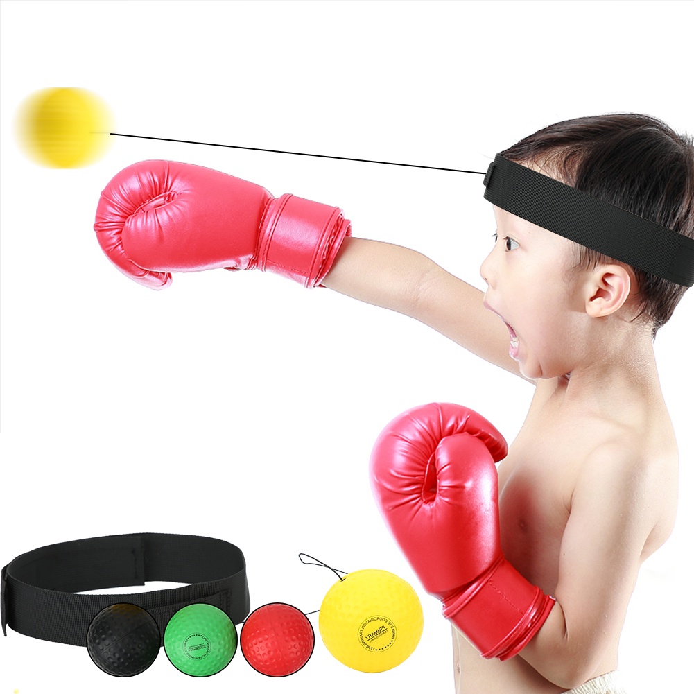 [Hàng Sẵn] 4 Quả bóng Đầu tập luyện Boxing ‑ Có gắn Thiết bị thể dục thể thao Pu Foam có thể điều chỉnh 【Summer062】
