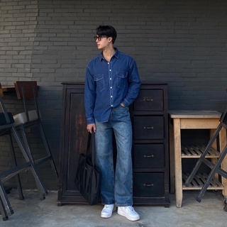ÁO SƠ MI DENIM BASIC CAO CẤP CHẤT VẢI DÀY DẶN DIVIDE BRAND