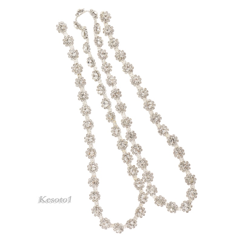 Dây chuyền ruy băng kim cương giả Diamante 1 Yard cho đám cưới