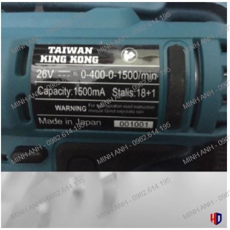 Máy Cắt Tôn KING KONG 26V - 2 PIN - LÕI ĐỒNG 100% - TẶNG ĐẦU CHUYỂN ĐỂ KHOAN BẮT BÍT