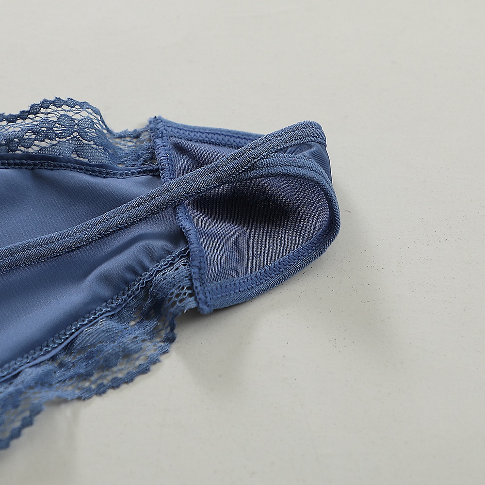 Quần Lót Ren Không Đường May Lưng Thấp Mềm Mại Thoáng Khí 1 Màu Sắc Cho Nữ