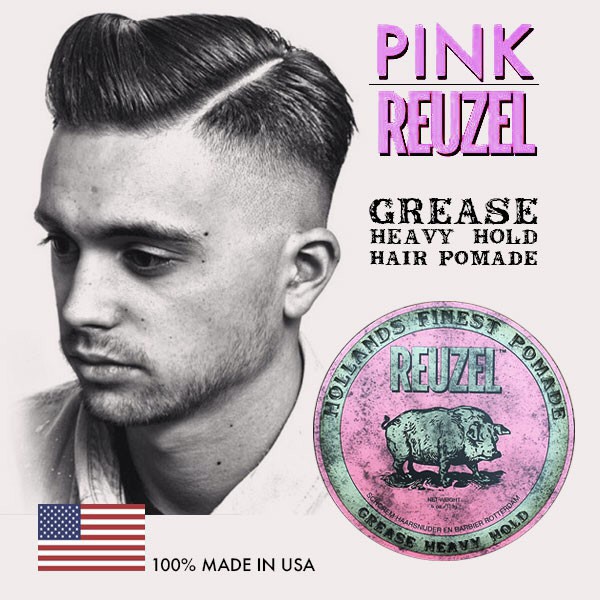 Sáp tạo kiểu tóc Reuzel Pink Grease Heavy Hold giữ nếp cứng độ bóng vừa 113g