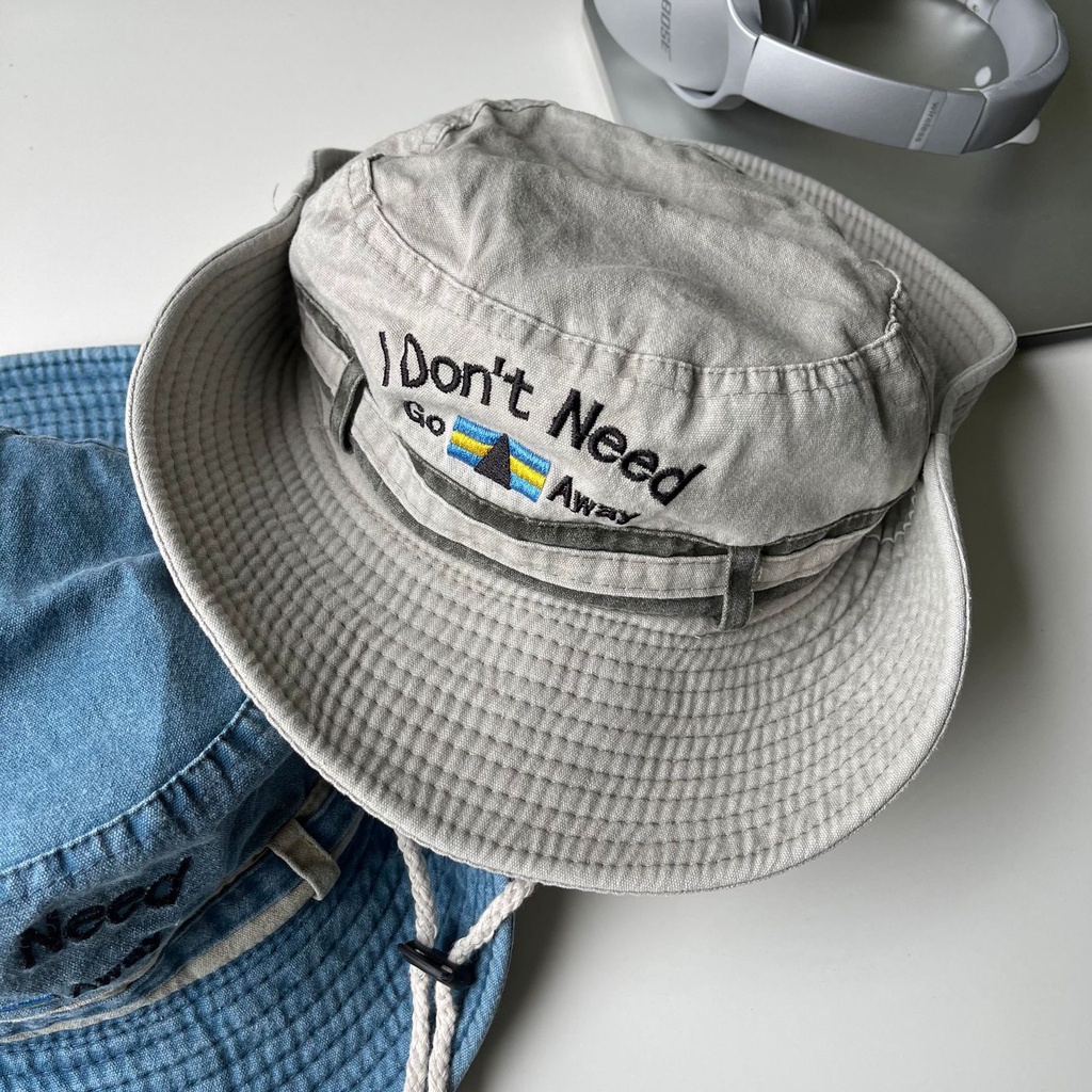 Nón Bucket Thêu Chữ Phong Cách Nhật Bản Dành Cho Nam Nữ