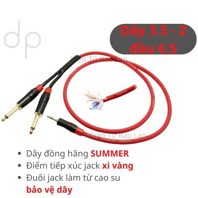 ( Đồng 100% ) Dây 3.5 Ra 2 Đầu 6.5, Dây 3 Ly Ra 2 Đầu 6 Ly, Dây 3.5 Ra 2 Đầu 6 ly