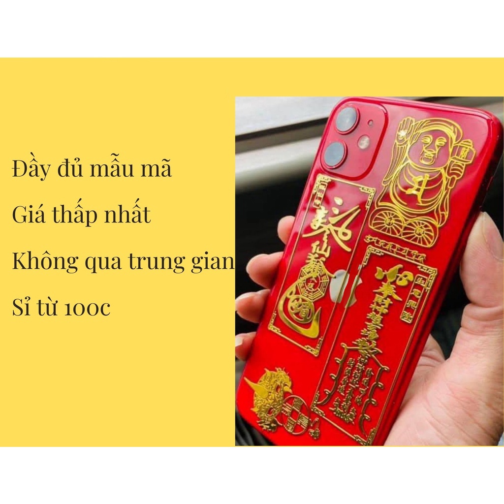 Miếng Dán Mặt Lưng Điện Thoại Tài Lộc May Mắn Phù Hợp Cho Các Dòng Điện Thoại Đẹp Lung Linh