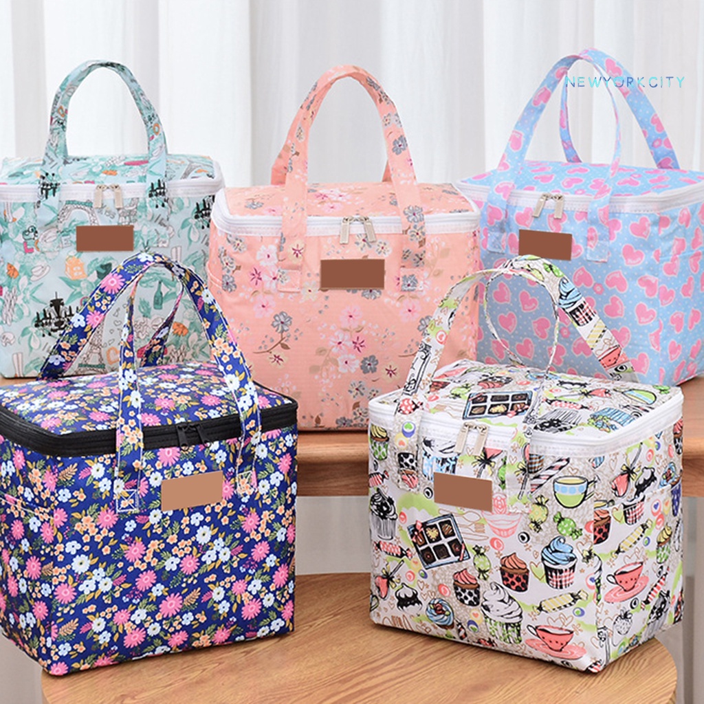 Túi Giữ Nhiệt Đựng Hộp Cơm Trưa Bằng Polyester Cỡ Lớn Tiện Dụng Mang Theo Cắm Trại