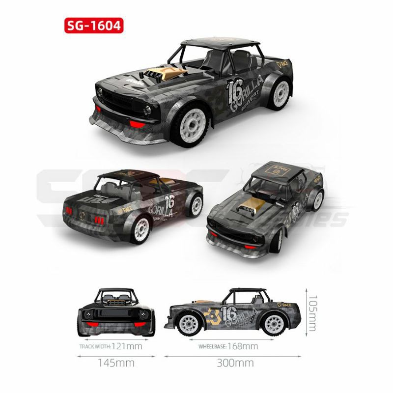 Xe điều khiển 1/16 4WD Gorilla 50 km/h kèm bánh Drift