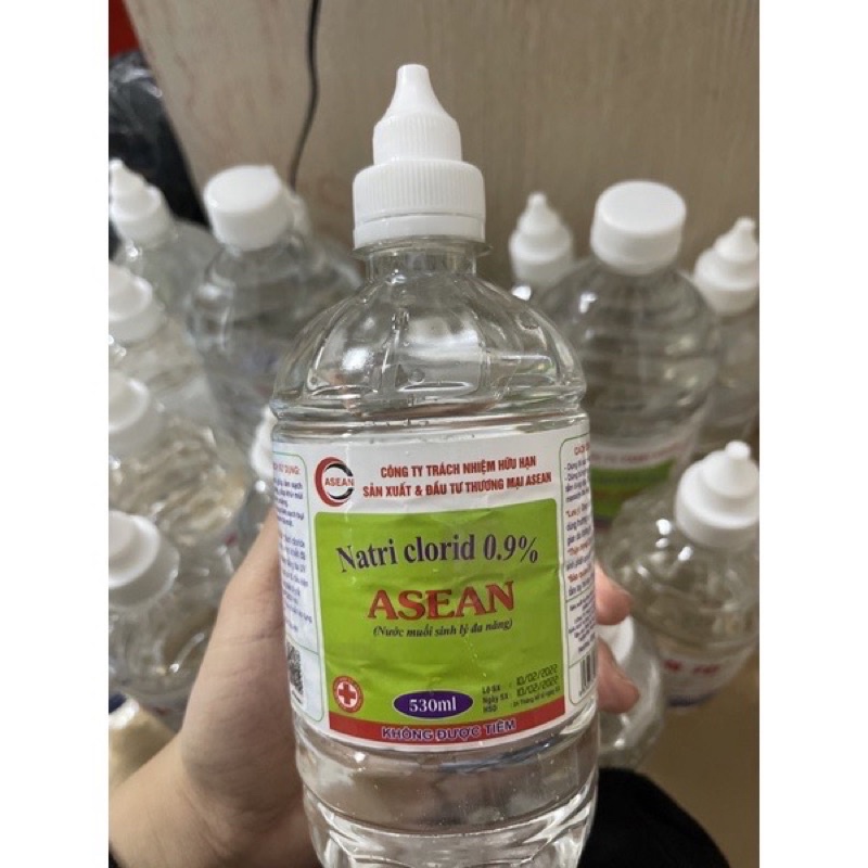 Nước muối sinh lý  chai to 1l siêu tiết kiệm