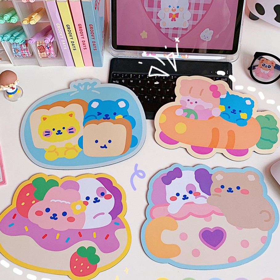 Miếng lót chuột họa tiết hoạt hình dễ thương sáng tạo cho bàn máy tính | BigBuy360 - bigbuy360.vn