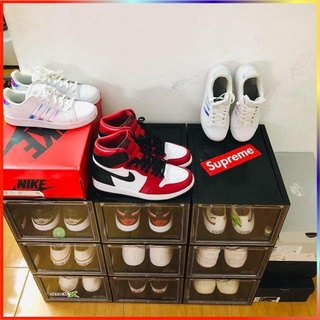 Combo 5 hộp đựng giày xịn nắp nam châm, hộp đựng sneaker nhựa cứng nguyên khối size lớn .