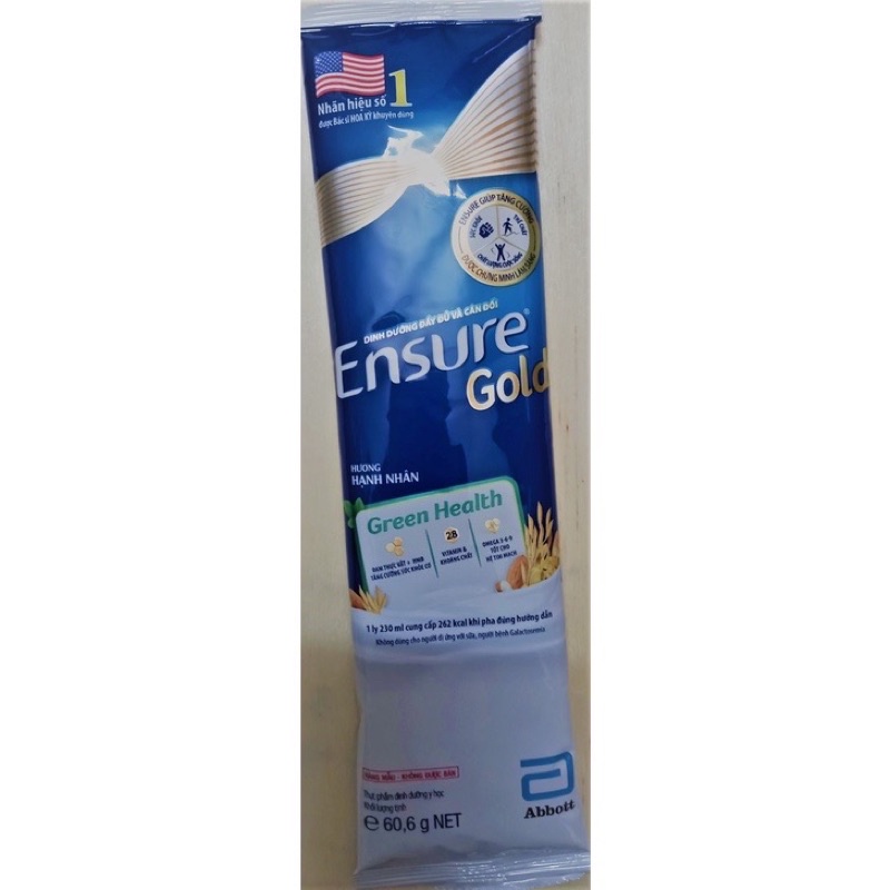 Combo 10 gói Ensure vị VaNi , Hạnh nhân , ÍT Ngọt , Cafe