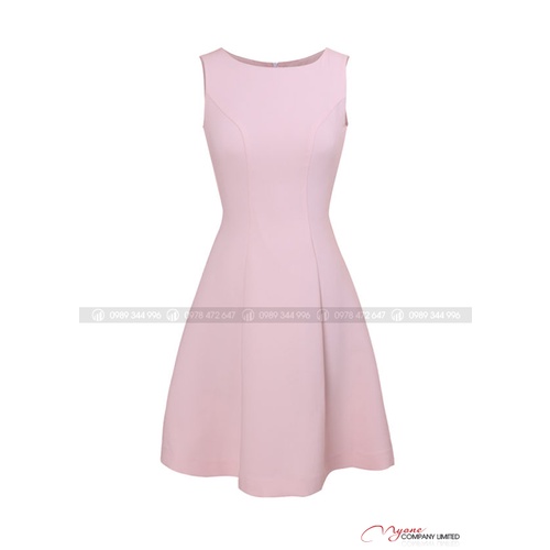 Đầm Xòe Cổ Thuyền Thanh Lịch