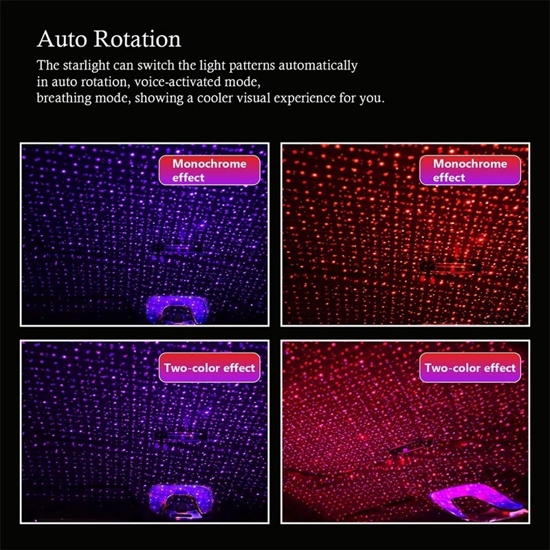 Đèn LED Chiếu Sáng Hình Bầu Trời Đầy Sao / Galaxy Cổng USB Gắn Trần Xe Hơi